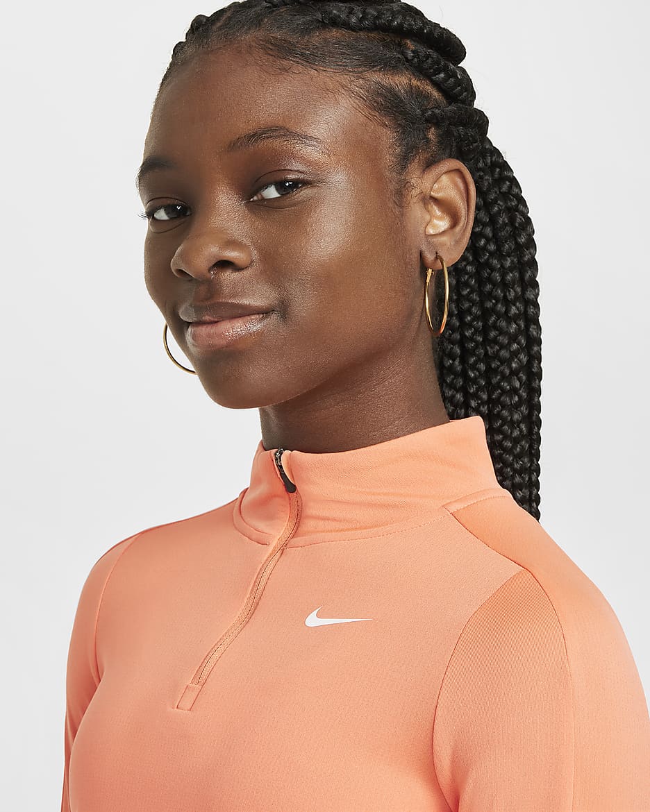 Nike women's long sleeve half zip best sale